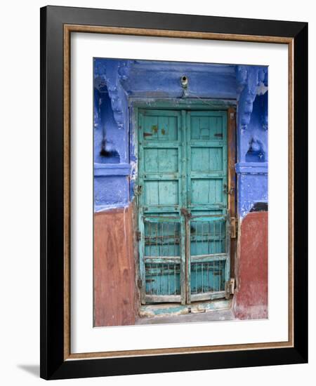 Typical Blue Architecture, Jodhpur, Rajasthan, India-Doug Pearson-Framed Photographic Print