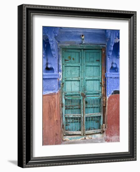 Typical Blue Architecture, Jodhpur, Rajasthan, India-Doug Pearson-Framed Photographic Print