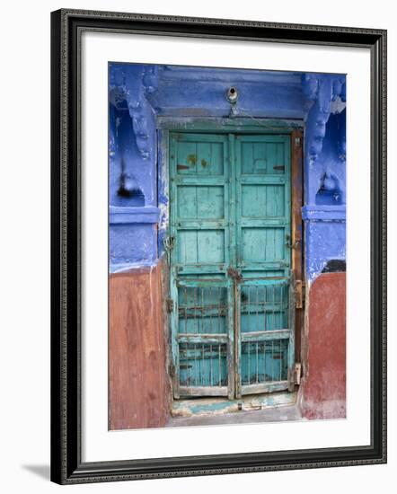 Typical Blue Architecture, Jodhpur, Rajasthan, India-Doug Pearson-Framed Photographic Print