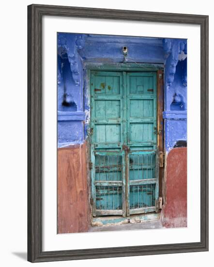 Typical Blue Architecture, Jodhpur, Rajasthan, India-Doug Pearson-Framed Photographic Print