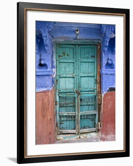 Typical Blue Architecture, Jodhpur, Rajasthan, India-Doug Pearson-Framed Photographic Print