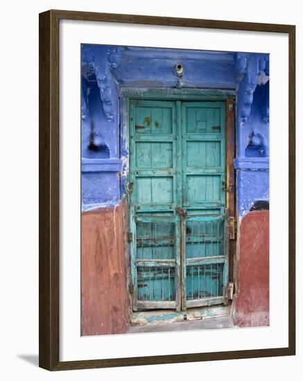 Typical Blue Architecture, Jodhpur, Rajasthan, India-Doug Pearson-Framed Photographic Print