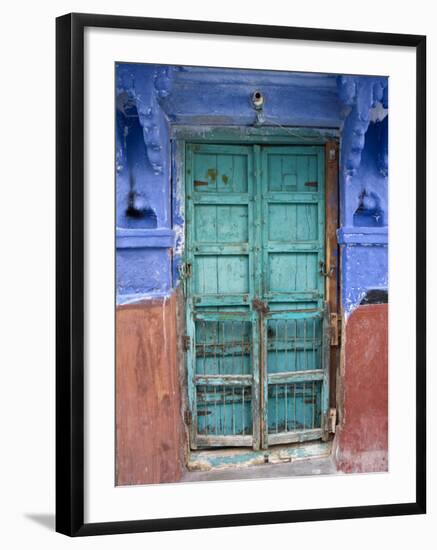 Typical Blue Architecture, Jodhpur, Rajasthan, India-Doug Pearson-Framed Photographic Print