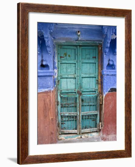 Typical Blue Architecture, Jodhpur, Rajasthan, India-Doug Pearson-Framed Photographic Print