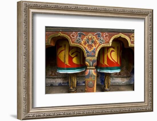 Typical Buddhist Praying Role, Kyichu Lhakhang, Bhutan-Michael Runkel-Framed Photographic Print