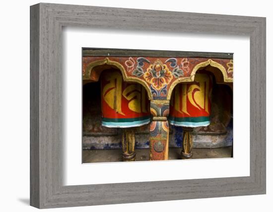 Typical Buddhist Praying Role, Kyichu Lhakhang, Bhutan-Michael Runkel-Framed Photographic Print