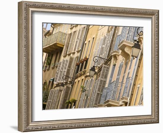 Typical Building Facade, Old Aix, Aix En Provence, Provence, France, Europe-Guy Thouvenin-Framed Photographic Print