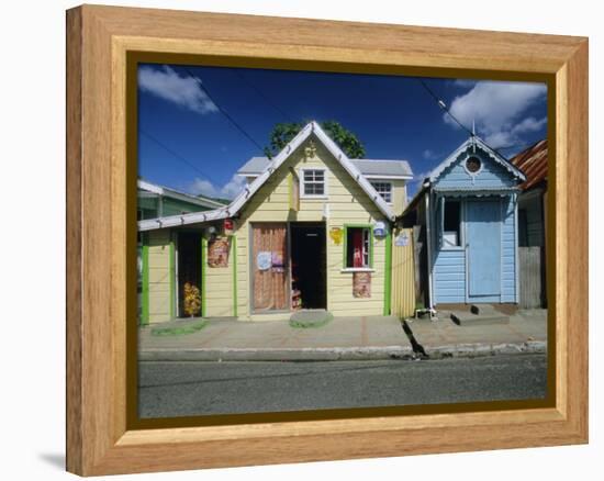 Typical Caribbean Houses, St. Lucia, Windward Islands, West Indies, Caribbean, Central America-Gavin Hellier-Framed Premier Image Canvas