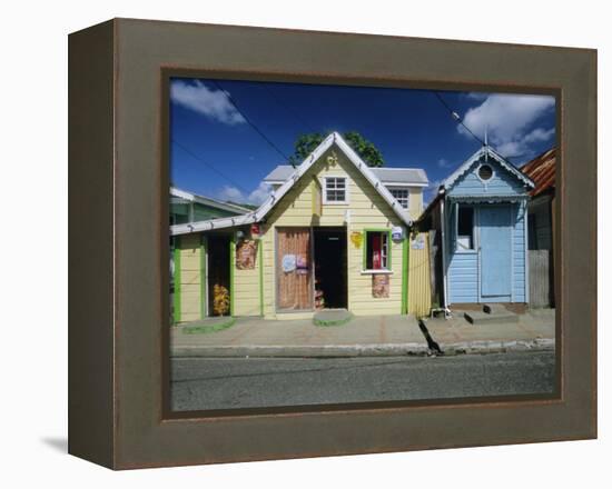 Typical Caribbean Houses, St. Lucia, Windward Islands, West Indies, Caribbean, Central America-Gavin Hellier-Framed Premier Image Canvas