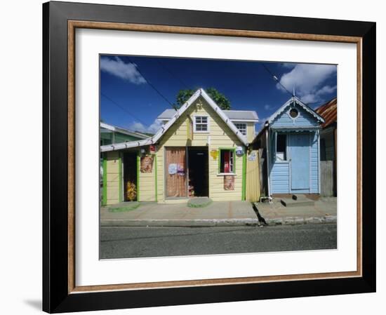 Typical Caribbean Houses, St. Lucia, Windward Islands, West Indies, Caribbean, Central America-Gavin Hellier-Framed Photographic Print