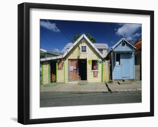 Typical Caribbean Houses, St. Lucia, Windward Islands, West Indies, Caribbean, Central America-Gavin Hellier-Framed Photographic Print