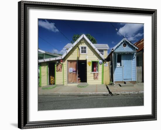 Typical Caribbean Houses, St. Lucia, Windward Islands, West Indies, Caribbean, Central America-Gavin Hellier-Framed Photographic Print