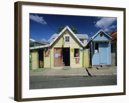 Typical Caribbean Houses, St. Lucia, Windward Islands, West Indies, Caribbean, Central America-Gavin Hellier-Framed Photographic Print