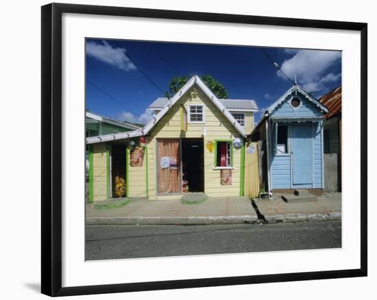 Typical Caribbean Houses, St. Lucia, Windward Islands, West Indies, Caribbean, Central America-Gavin Hellier-Framed Photographic Print