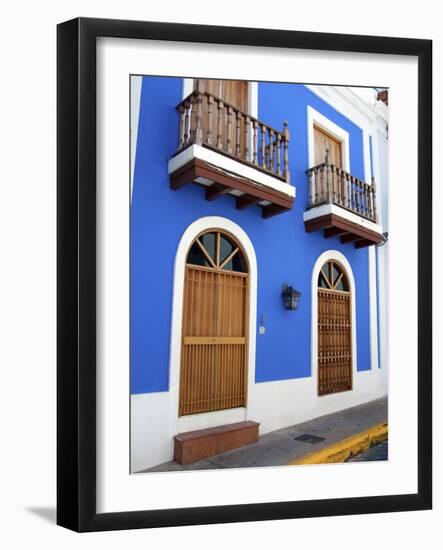 Typical Colonial Architecture, San Juan, Puerto Rico, USA, Caribbean-Miva Stock-Framed Photographic Print