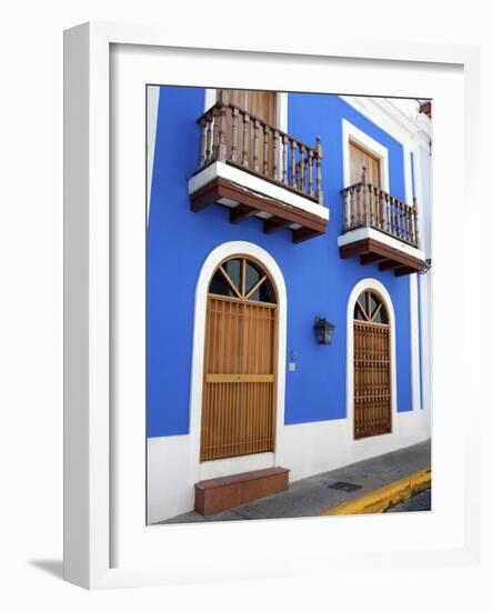 Typical Colonial Architecture, San Juan, Puerto Rico, USA, Caribbean-Miva Stock-Framed Photographic Print