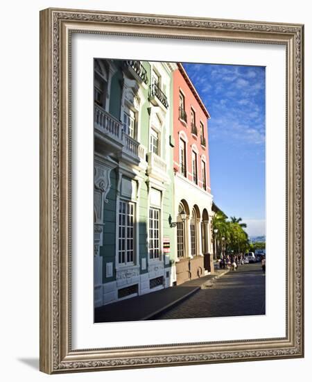 Typical Colonial Architecture, San Juan, Puerto Rico, USA, Caribbean-Miva Stock-Framed Photographic Print