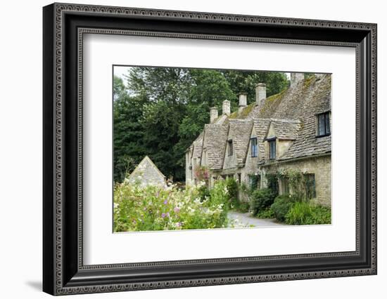 Typical Cotswold Houses in the Village of Bibury, the Cotswolds, Gloucestershire-Alex Robinson-Framed Photographic Print