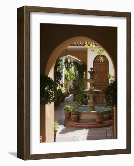 Typical Courtyard, Oaxaca City, Oaxaca, Mexico, North America-R H Productions-Framed Photographic Print
