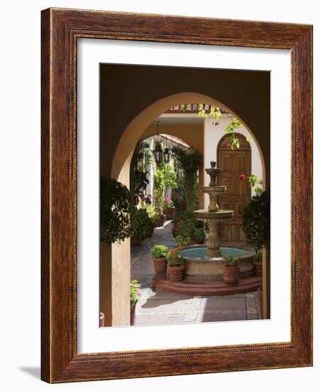 Typical Courtyard, Oaxaca City, Oaxaca, Mexico, North America-R H Productions-Framed Photographic Print