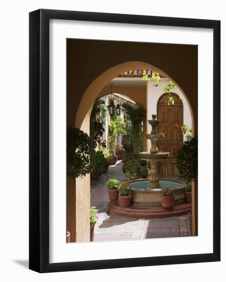 Typical Courtyard, Oaxaca City, Oaxaca, Mexico, North America-R H Productions-Framed Photographic Print