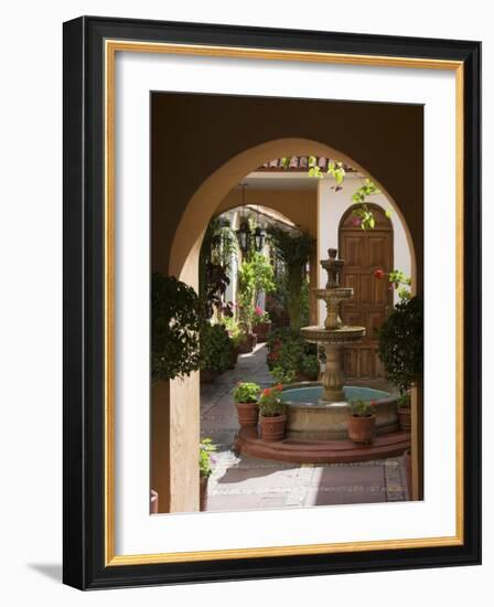 Typical Courtyard, Oaxaca City, Oaxaca, Mexico, North America-R H Productions-Framed Photographic Print