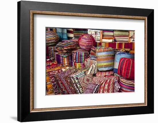 Typical Cushions in Street Shop, Marrakech, Morocco, North Africa, Africa-Guy Thouvenin-Framed Photographic Print