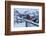 Typical Fishermen Houses Called Rorbu in the Snowy Landscape at Dusk, Norway-Roberto Moiola-Framed Photographic Print