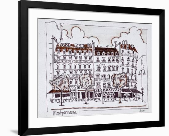 Typical Haussmann architecture along Boulevard Montparnasse, Paris, France-Richard Lawrence-Framed Photographic Print