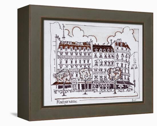 Typical Haussmann architecture along Boulevard Montparnasse, Paris, France-Richard Lawrence-Framed Premier Image Canvas