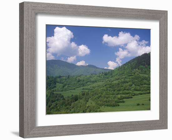 Typical Hilly Landscape, Vlkonec, Liptov Region, Slovakia-Upperhall-Framed Photographic Print