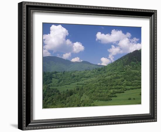 Typical Hilly Landscape, Vlkonec, Liptov Region, Slovakia-Upperhall-Framed Photographic Print