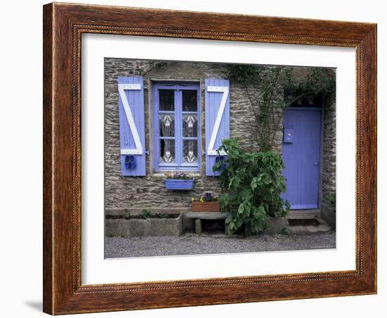 Typical House, Ile De Groix, Brittany, France-Guy Thouvenin-Framed Photographic Print