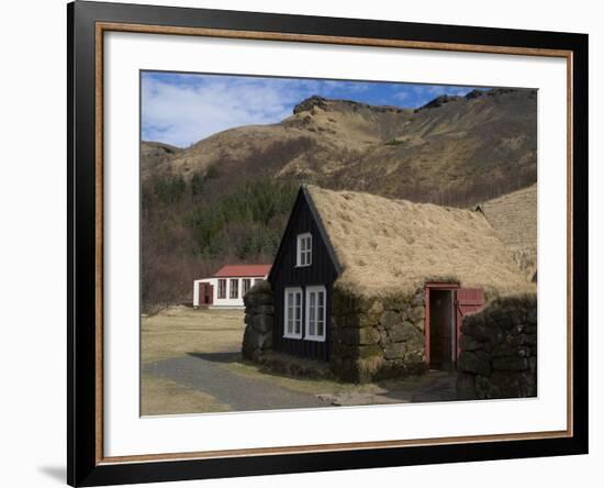 Typical Icelandic House From the Last Century, Skoga Museum, Near Skogafoss, South Iceland-null-Framed Photographic Print