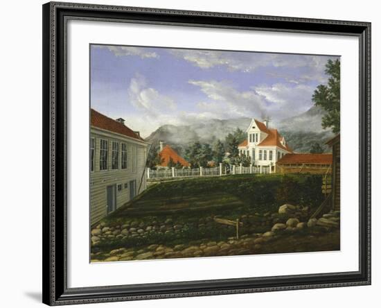 Typical Middle Class Home in Bergen, Norway 19th Century-null-Framed Giclee Print