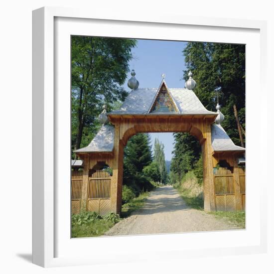 Typical Moldavian Gateway, Horaita Monastery, Moldavia, Romania-Christopher Rennie-Framed Photographic Print