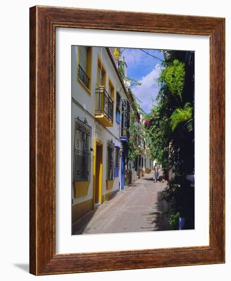 Typical Old Town Street, Marbella, Costa Del Sol, Andalucia, Spain-Fraser Hall-Framed Photographic Print