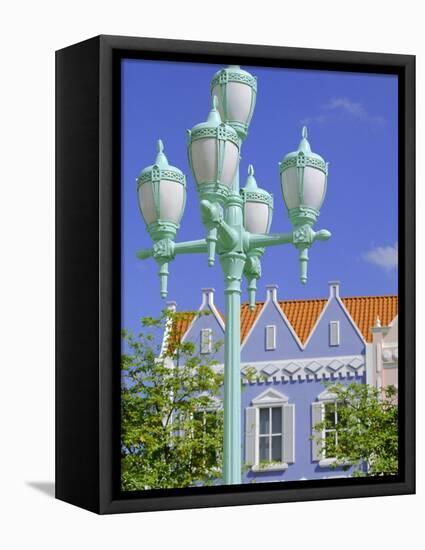 Typical Pastel Shades on Mock Dutch Architecture, Aruba, Dutch Antilles, Caribbean, West Indies-Ken Gillham-Framed Premier Image Canvas