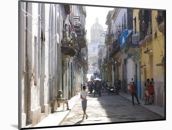 Typical Residential Street in Havana Vieja, Havana, Cuba-Lee Frost-Mounted Photographic Print