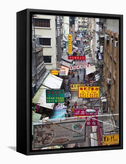 Typical Street, Hong Kong, China-Julie Eggers-Framed Premier Image Canvas