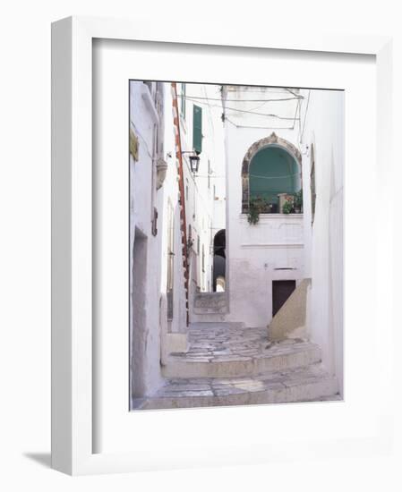 Typical Street, Ostuni, Puglia, Italy, Europe-Vincenzo Lombardo-Framed Photographic Print