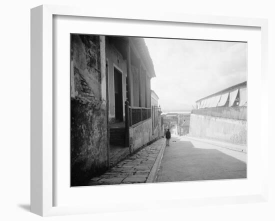Typical Street, Santiago De Cuba-null-Framed Photo