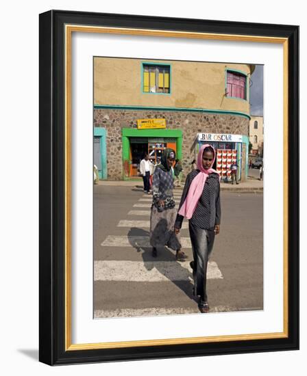 Typical Street Scene, Gonder, Gonder Region, Ethiopia, Africa-Gavin Hellier-Framed Photographic Print