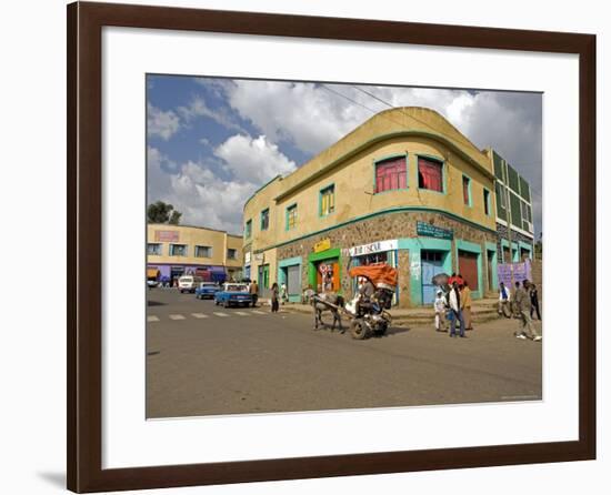 Typical Street Scene in Gonder, Gonder, Gonder Region, Ethiopia, Africa-Gavin Hellier-Framed Photographic Print