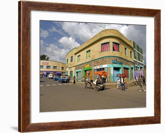 Typical Street Scene in Gonder, Gonder, Gonder Region, Ethiopia, Africa-Gavin Hellier-Framed Photographic Print