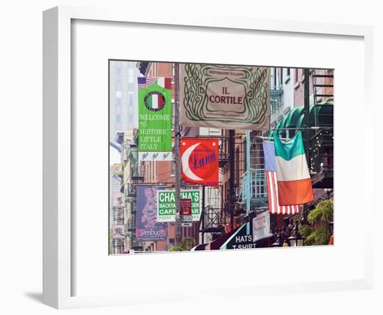 Typical Street Scene in Little Italy, Manhattan, New York, USA-Gavin Hellier-Framed Photographic Print