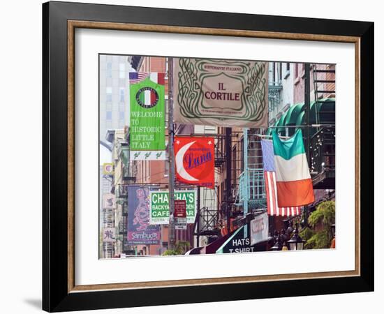 Typical Street Scene in Little Italy, Manhattan, New York, USA-Gavin Hellier-Framed Photographic Print