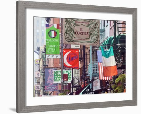 Typical Street Scene in Little Italy, Manhattan, New York, USA-Gavin Hellier-Framed Photographic Print