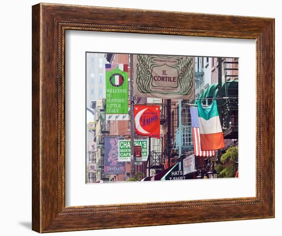 Typical Street Scene in Little Italy, Manhattan, New York, USA-Gavin Hellier-Framed Photographic Print