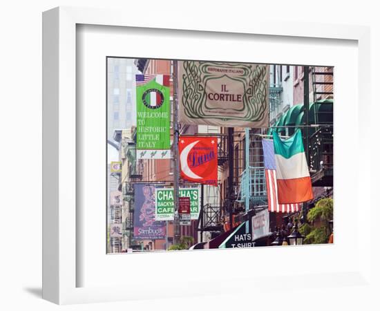 Typical Street Scene in Little Italy, Manhattan, New York, USA-Gavin Hellier-Framed Photographic Print